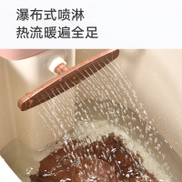 纳丽雅(Naliya)泡脚桶高深桶全自动加热恒温足浴盆洗脚盆电动按摩吴昕同 [莫兰迪灰][高深桶+电动按摩+防漏电开关]