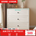 全友家居斗柜129588 【慕斯白】三斗柜 详询客服