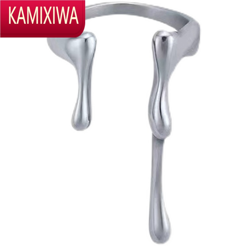 KAMIXIWA不规则液态熔岩开口戒指女ins小众设计高级感2022年新款食指指环
