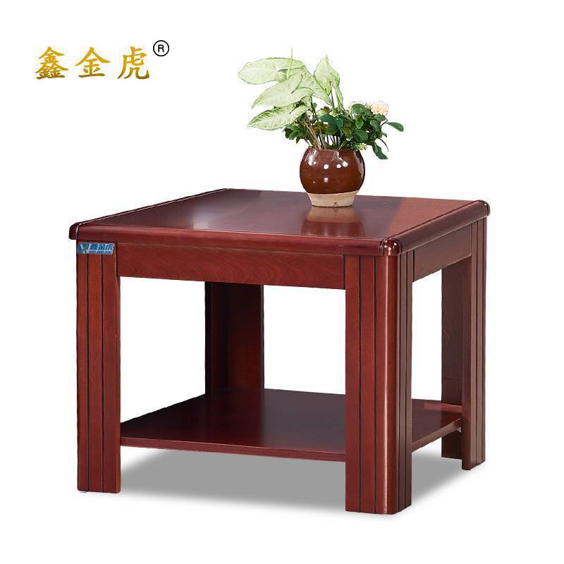 鑫金虎实木茶几边桌XJH-CJ02 600*600*450mm高清大图