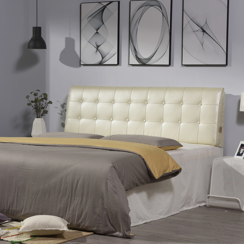 梦卡琳易代床头靠垫软包踏踏米大靠背双人实木床头板软包靠枕罩皮艺米