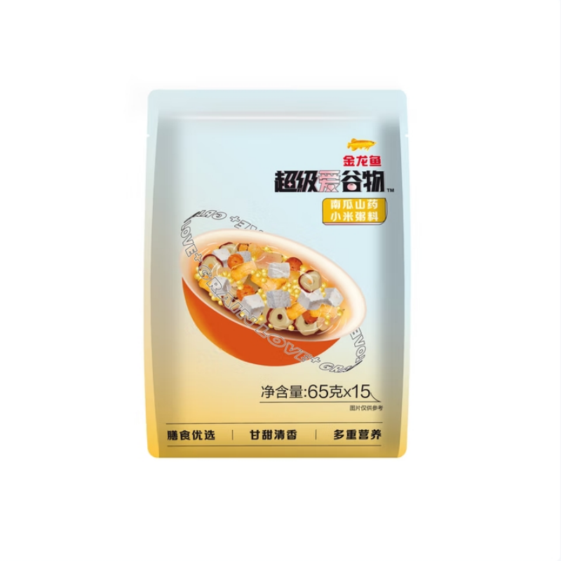 金龙鱼超级爱谷物南瓜山药粥 杂粮粥 65g×15袋 每日一袋