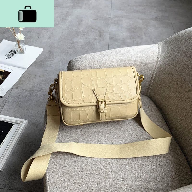 女包新款复古石头纹女包包女2019新款真马毛马鞍包单肩斜跨休闲包NEW LAKE女斜挎包图片