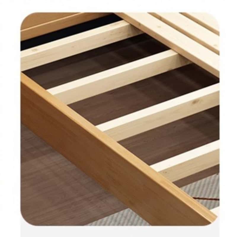 鑫木樽床1.5m原木色+床垫套高清大图