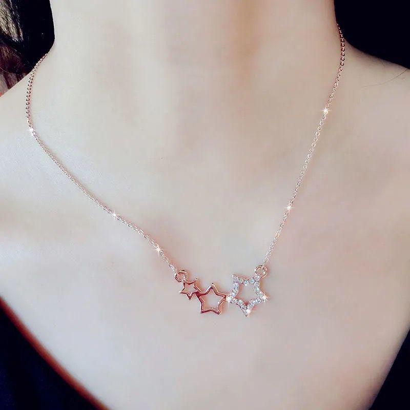 项链女ins不掉色狐狸项链女温柔红宝石项链酷女潮个性闺蜜项链视频