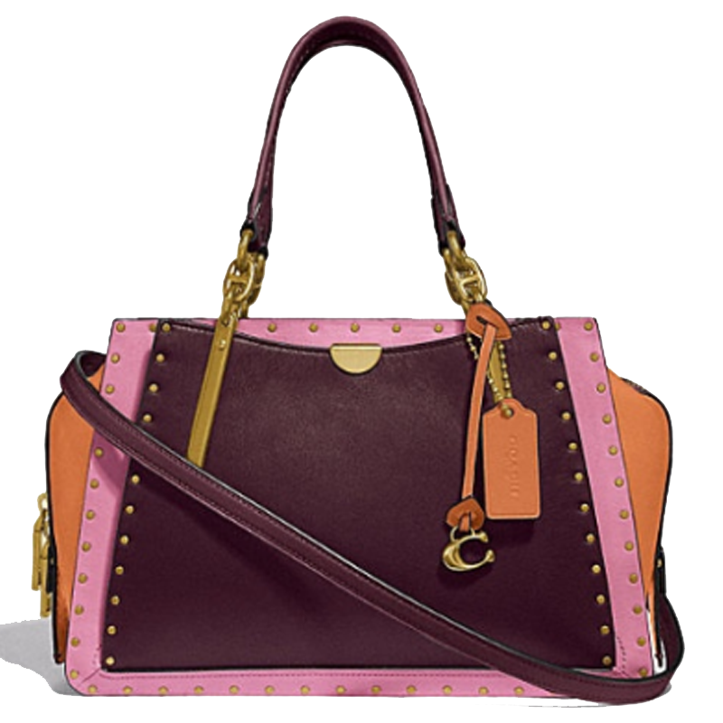 【直营】蔻驰(COACH)拼色DREAMER系列牛皮拉链款手提包单肩包斜挎包 女包 软高清大图