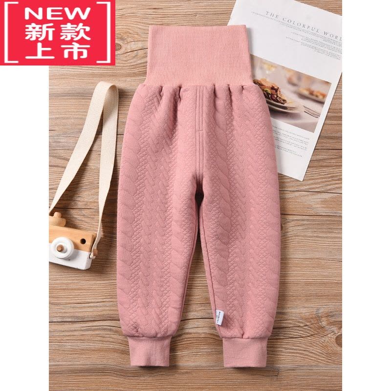 可莉允宝宝高腰护肚裤婴儿夹棉保暖长裤子可开裆儿童睡裤打底裤保暖裤图片