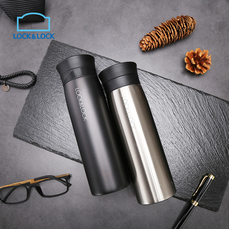 乐扣乐扣(lock&lock)保温杯 LHC4119B 304不锈钢(400ml)黑色高清大图