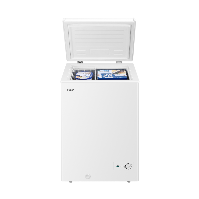 海尔(Haier)100升家用卧式冰柜 冷柜 小冰箱 1级能效