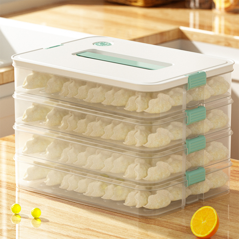 何亦饺子盒家用食品级厨房冰箱整理神器馄饨盒保鲜速冻冷冻专用收纳盒