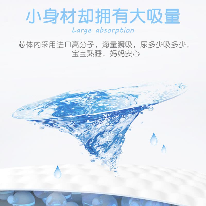 优酷熊婴儿拉拉裤超薄透气M100片(6kg-9kg)中码男女宝宝儿童成长裤L XL XXL新生儿云柔尿不湿加智能尿显图片