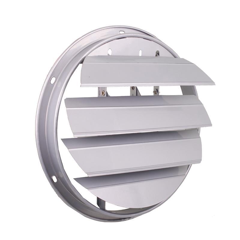 12寸圆筒风机挡风罩金属百叶窗出风口外墙防风罩自动百叶窗350mm