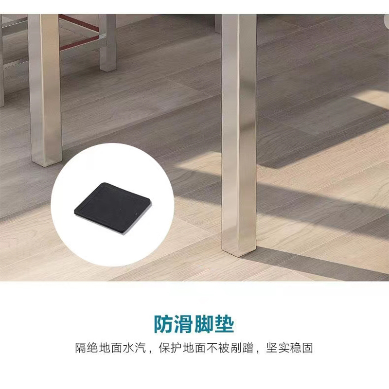 鑫升顺餐桌4人学校食堂小吃店快餐桌椅饭堂不锈钢桌1200*600*750高清大图