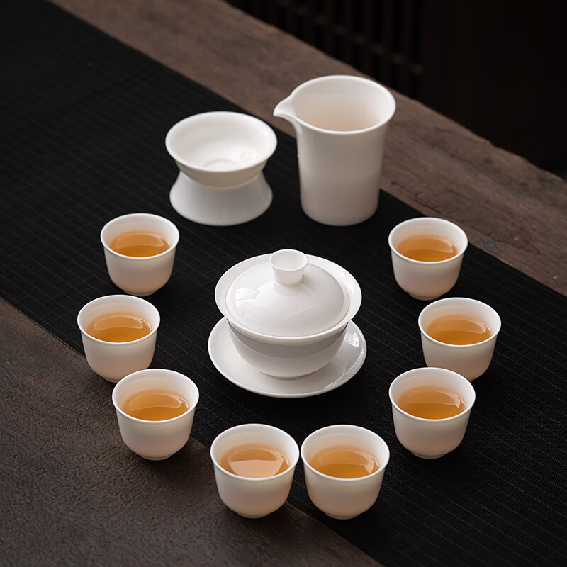 苏氏陶瓷/SUSHI CERAMICS A0034 佳德美羊脂玉瓷茶具套装 (单位:套)高清大图