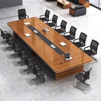 圣黎家具(SHENGLI)圣黎加厚会议桌长桌培训桌椅组合办公桌配套椅子1把