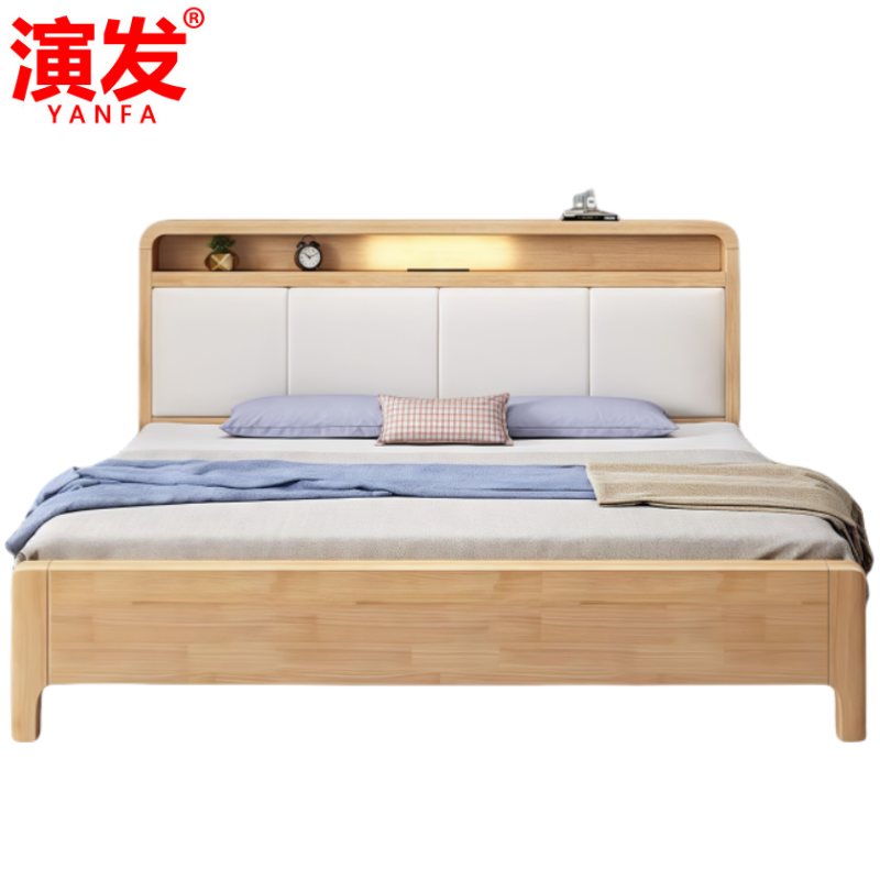 演发 木床+柜 1.5米 套高清大图