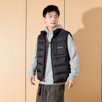 [2.5折价236元]唐狮秋冬新款男士羽绒马甲立领拉链短款羽绒服复古潮流设计感