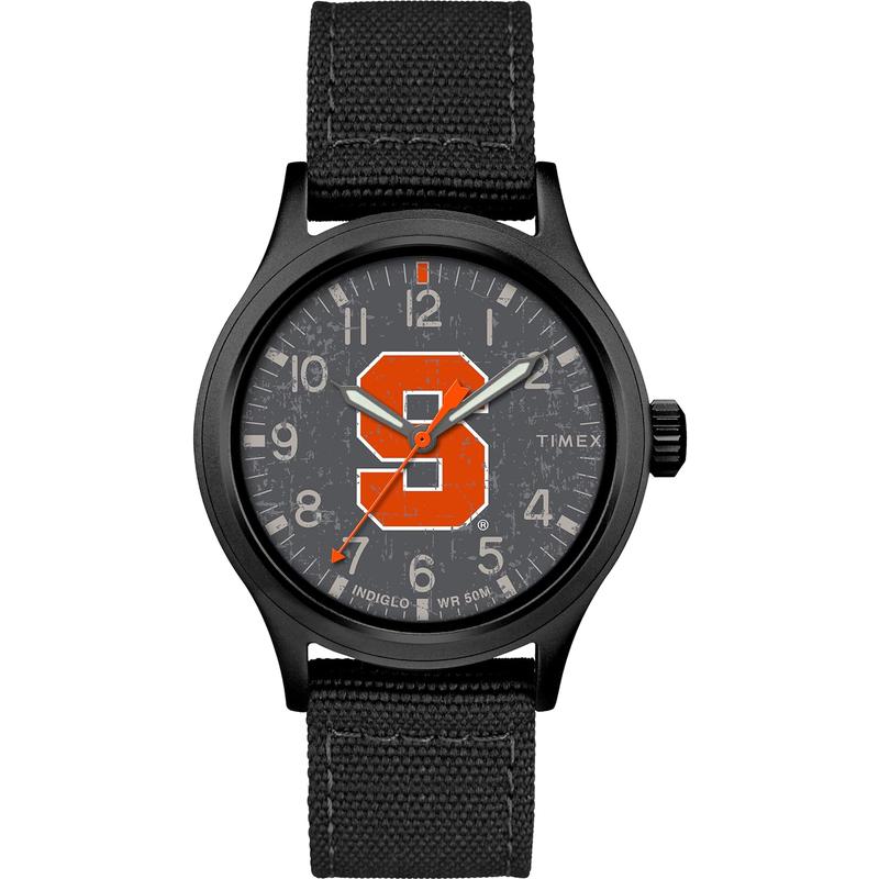 天美时(Timex)男士石英表40mm黑带灰盘轻便耐用防水表高清大图
