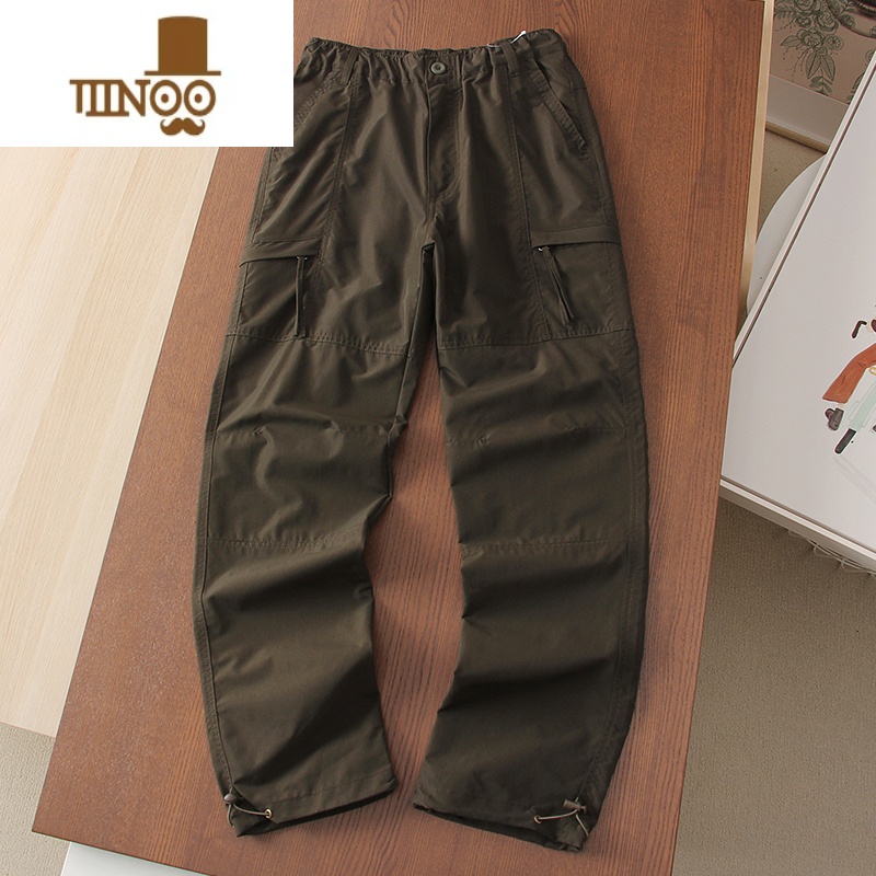 YANXU2023春款大码科技户外防风防水！男士工装多口袋直筒休闲长裤潮流高清大图