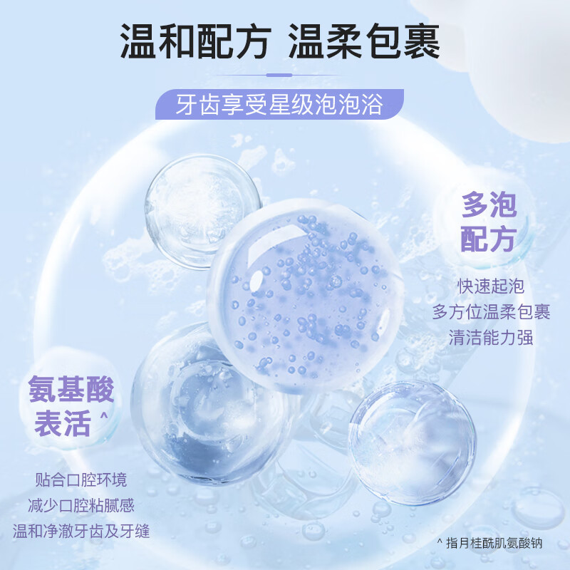 舒客美白牙膏泡感亮白去渍护龈抗敏感含氟防蛀舒敏清新口气 泡感牙膏 120g*4支高清大图