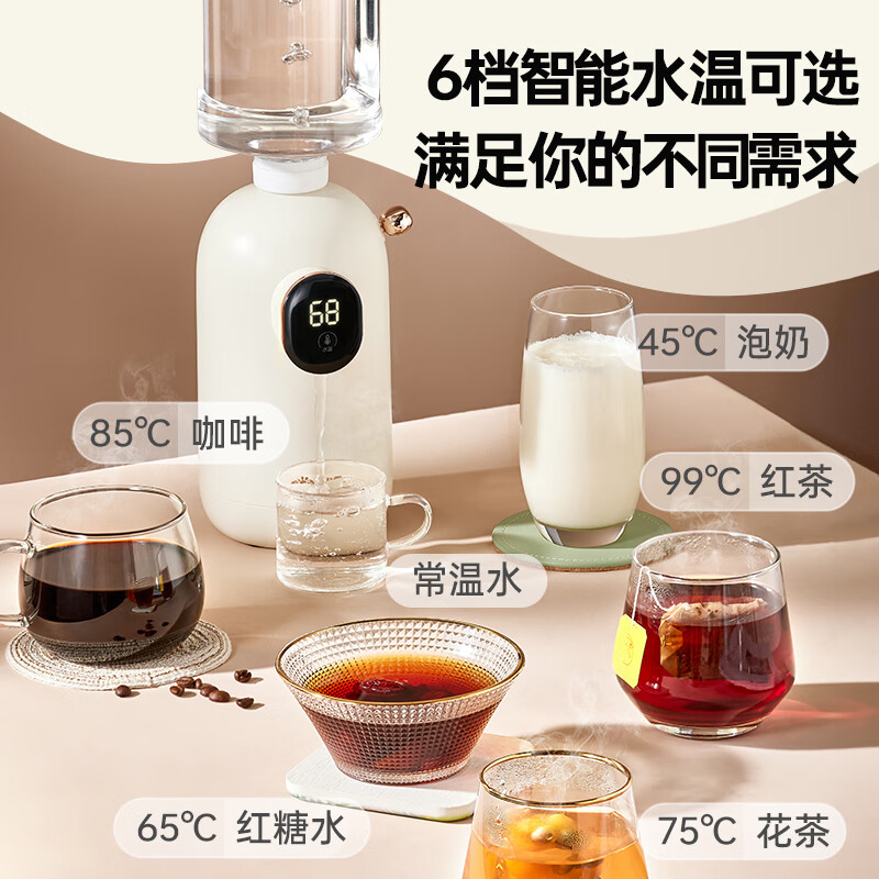 小熊(Bear)即热式饮水机 便携式烧水壶 台式桌面旅行 电热水壶家用 小型迷你速热泡奶保温杯YSJ-E20K2高清大图