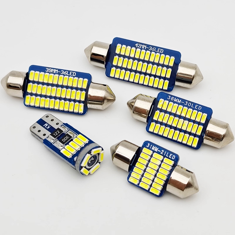 菁普华 汽车阅读灯泡led车内灯12V照明内饰高亮改装牌照灯后备箱灯双尖灯 个高清大图