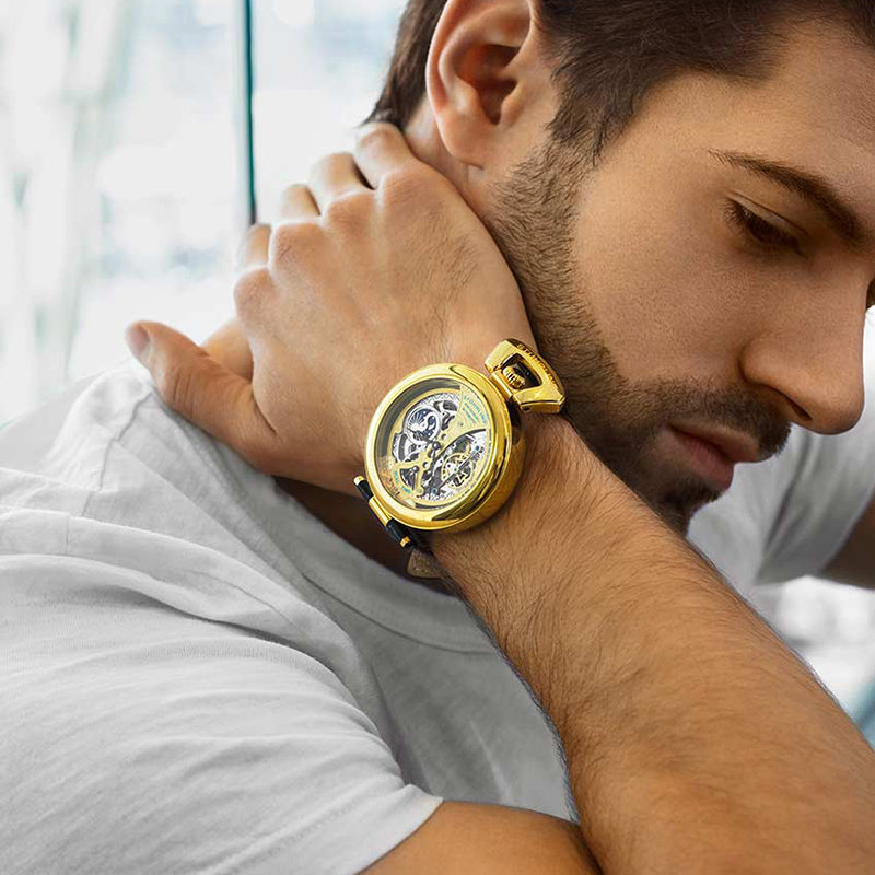 stuhrling施图灵男士手表emperorsgrandeur3919双时区自动上链机械