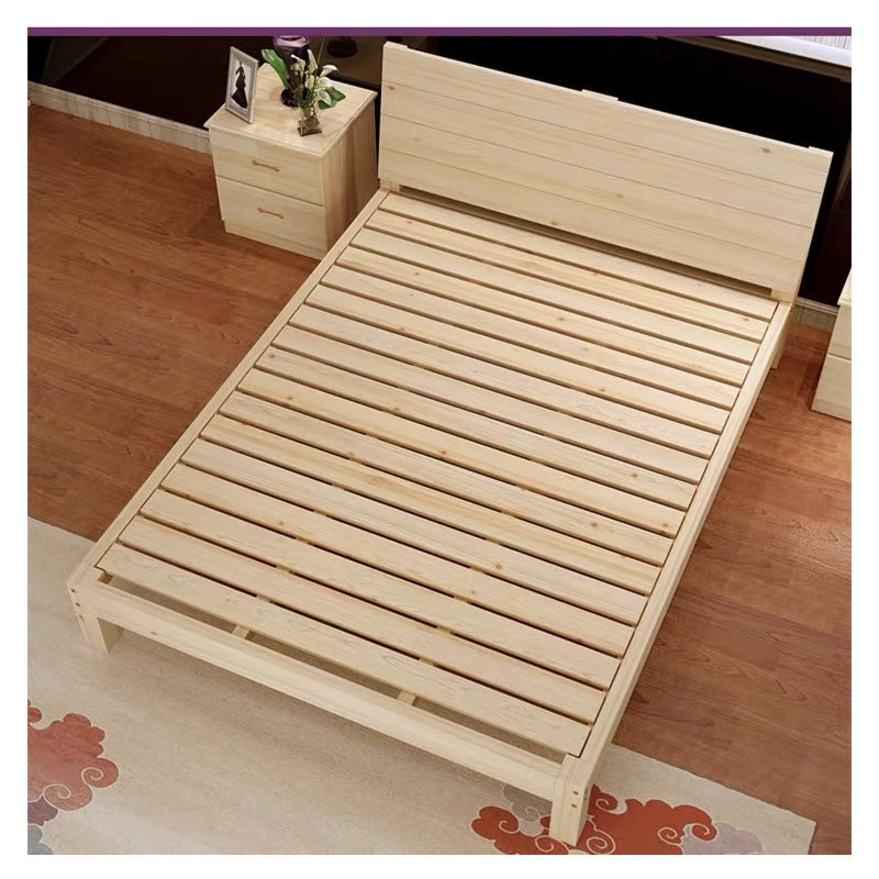 实木单人床松木矮床12米含床垫