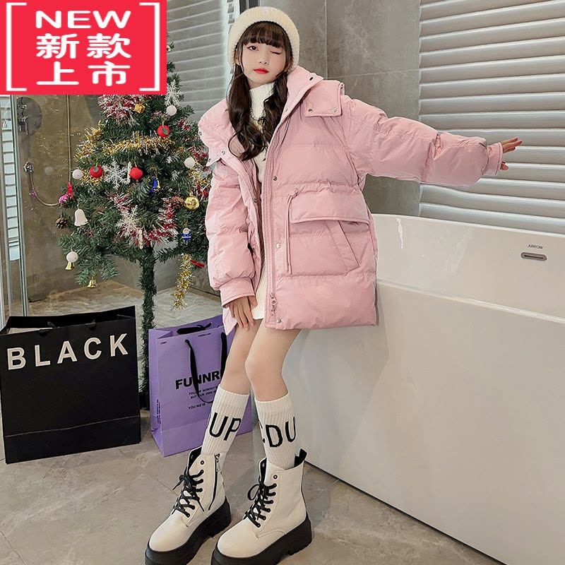 可莉允女童棉服2022新款冬季加厚儿童棉衣外套中大童女孩洋气抽绳棉袄潮图片