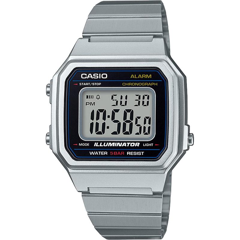 G-Shock(CASIO)卡西欧方块手表 复古运动钢带多功能持久电力防水男士电子表高清大图