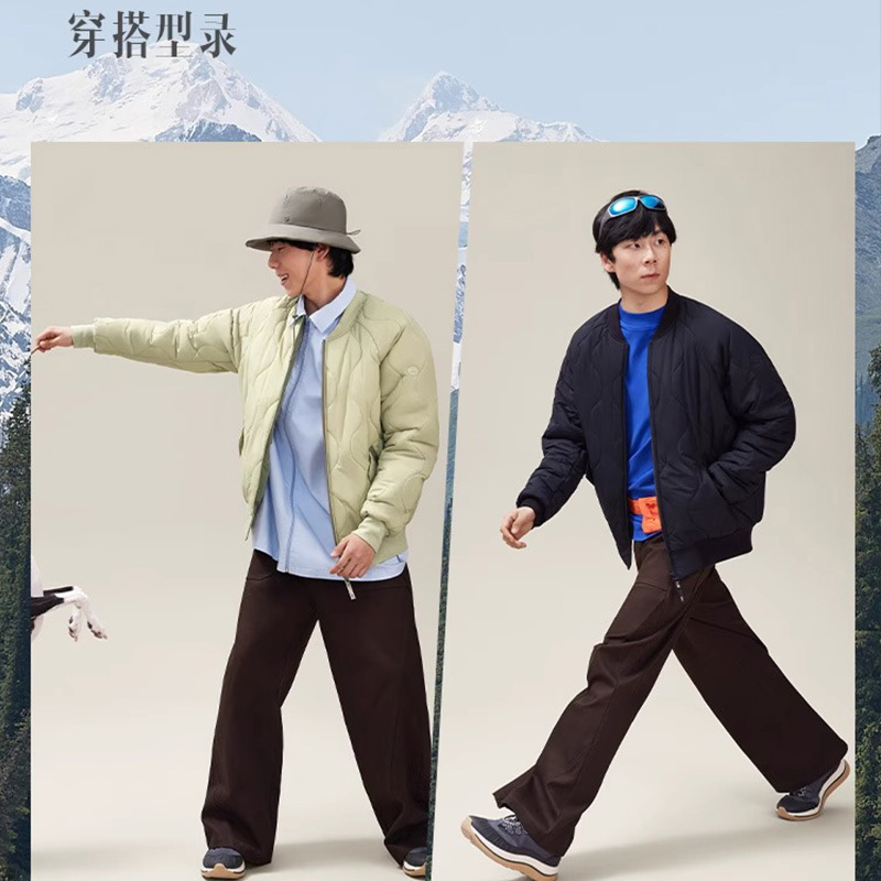 蕉下立领气绒服男CL18923冬季外套飞行夹克保暖宽松棉袄轻薄棉衣
