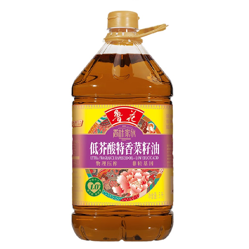 鲁花低芥酸特香菜籽油 家庭日常生活用炒菜用油 炒菜香浓煎炸好用 5L*1桶