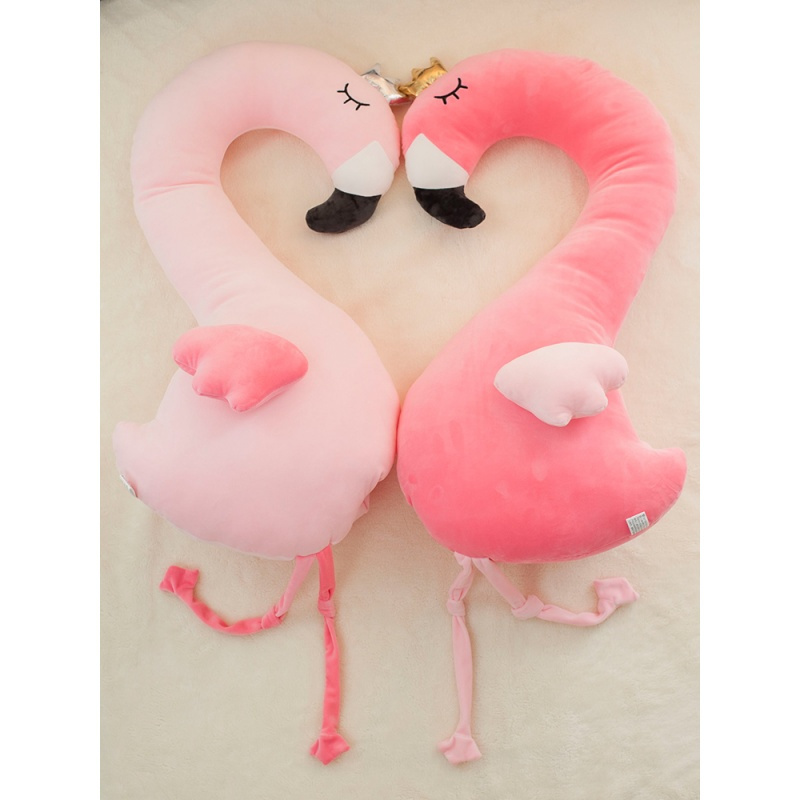 ins红少女心爆棚火烈鸟玩偶火烈鸟抱枕暖手颈枕女生抱着睡觉