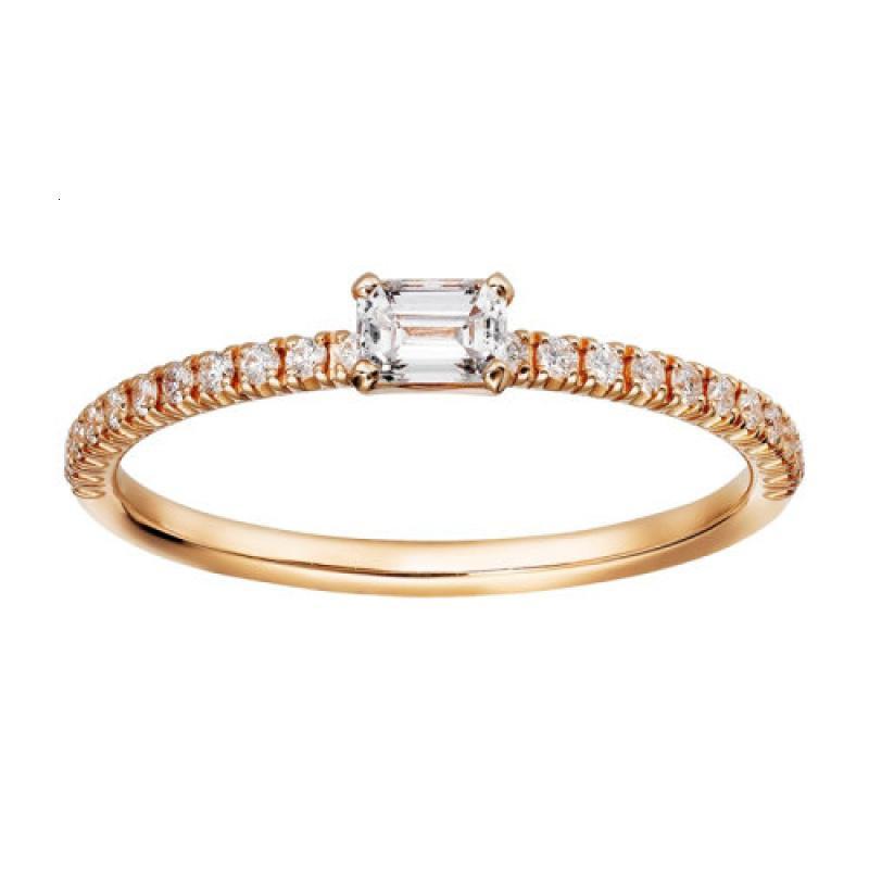 cartier卡地亚经典etincelle系列18k金玫瑰金镶嵌方钻典雅大气求婚