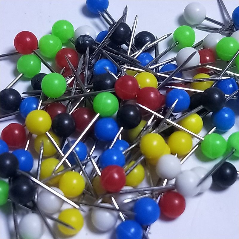 珍珠线组针针大头针固定主线大号小号垂钓钓鱼配件彩色固定大头针