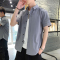 茜靓,CHYLLIRN衬衫男韩版潮流短袖2020夏季宽松七分袖上衣服男士衬衣工装外套男