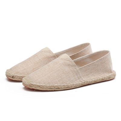 春夏亚麻帆布鞋男新款麻底鞋韩版平底女单鞋老北京布鞋学生麻绳鞋001