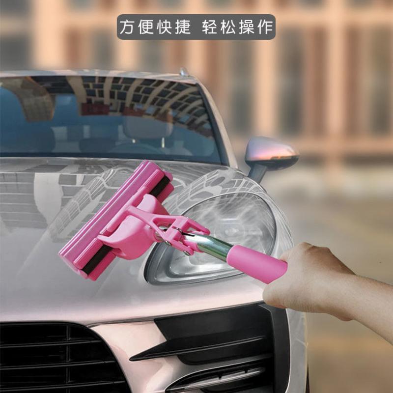 家必洁迷你浴室胶棉万能小拖把对折挤水儿童玩具拖布洗车黑板擦 3个原装拖把头