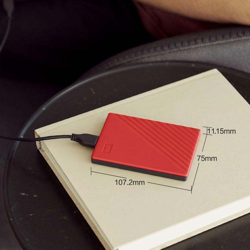 西部数据(WD)1TB USB3.0移动硬盘My Passport随行版 2.5英寸 红色(密码保护 自动备份)高清大图