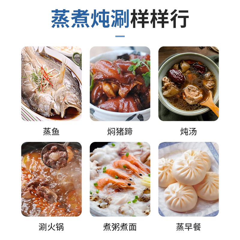 双喜蒸锅304不锈钢28c加厚3层复底大容量蒸笼燃气灶明火电磁炉通用可视锅盖 囍 DOUBLE HAPPINESS