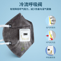 3m 9542V折叠式防有机蒸气异味及颗粒物口罩防雾霾防粉尘防PM2.5口罩头戴式20只盒工业版定做 盒