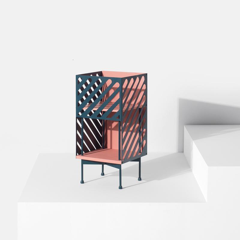 森美人自在柜沙发边几储物柜北欧角几客厅小茶几铁艺可移动床头边柜 【预计45天后陆续发货】靛青