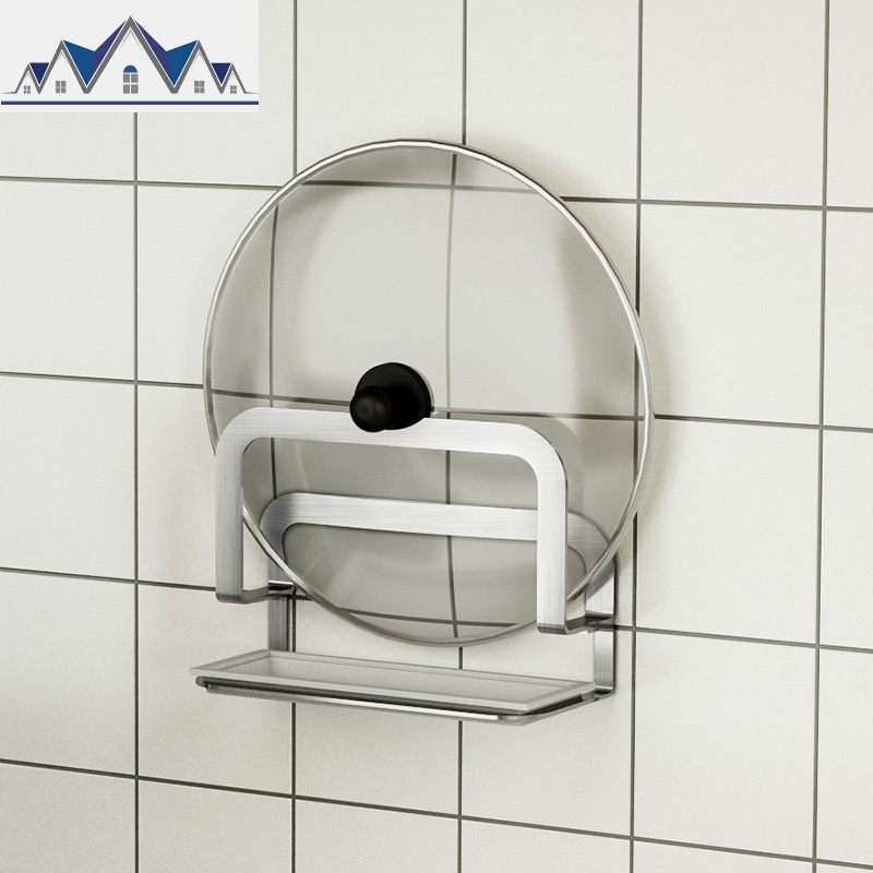 免打孔菜板架砧板架锅盖架案板架 304不锈钢单格厨房置物架收纳架 三维工匠