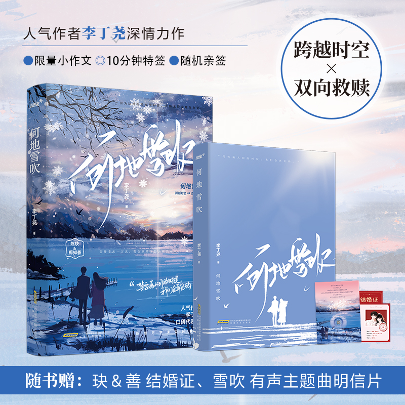 [正版] 何地雪吹 李丁尧 跨越时空双向救赎 年下姐弟恋青春言情OE结局 新增番外 晋江文学小说实体书高清大图