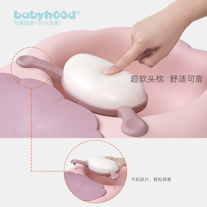 世纪宝贝(Babyhood)儿童洗头躺椅洗头椅宝宝洗头床洗发躺椅神器小孩可折叠艾云洗头椅 BH-214 蓝色