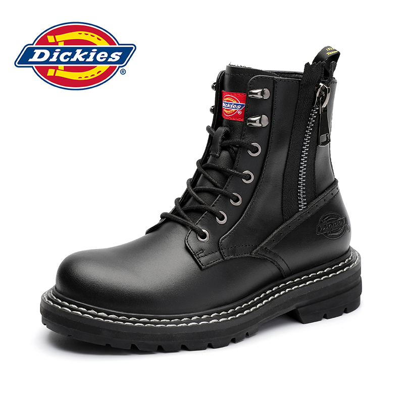 Dickies靴子新款真皮耐磨厚底女靴高帮休闲鞋工装靴情侣靴子报价 参数 图片 视频 怎么样 问答 苏宁易购
