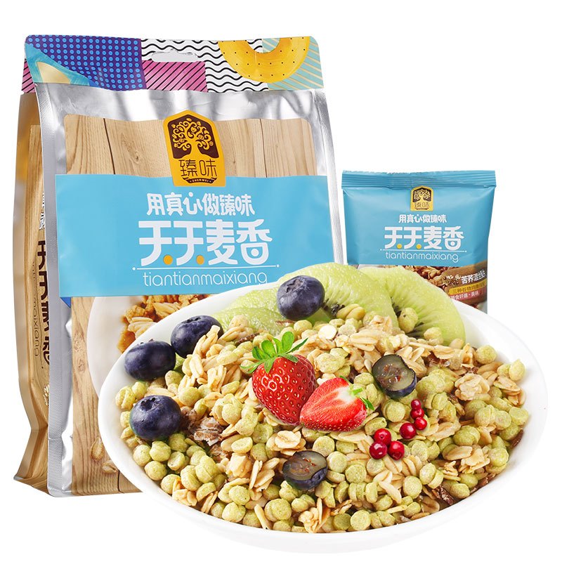 臻味天天麦香苦荞混合麦片 28g×12包 净含量336g