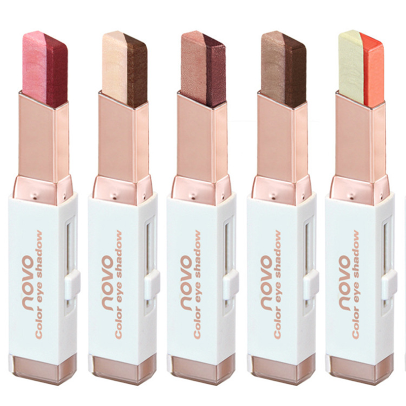 novo眼影棒卧蚕笔双色持久防水不晕染眼妆大地色懒人眼影初学者1