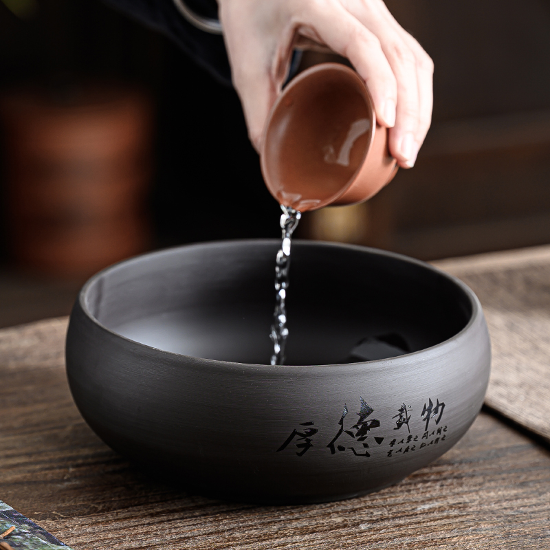 大号紫砂茶洗功夫茶具配件家用洗茶杯洗茶碗水盂笔洗器皿茶则茶荷高清大图