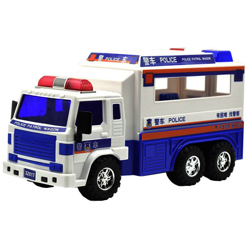 儿童玩具惯性车推拉车汽车模型挖掘机翻斗车叉车警车男孩玩具工程车